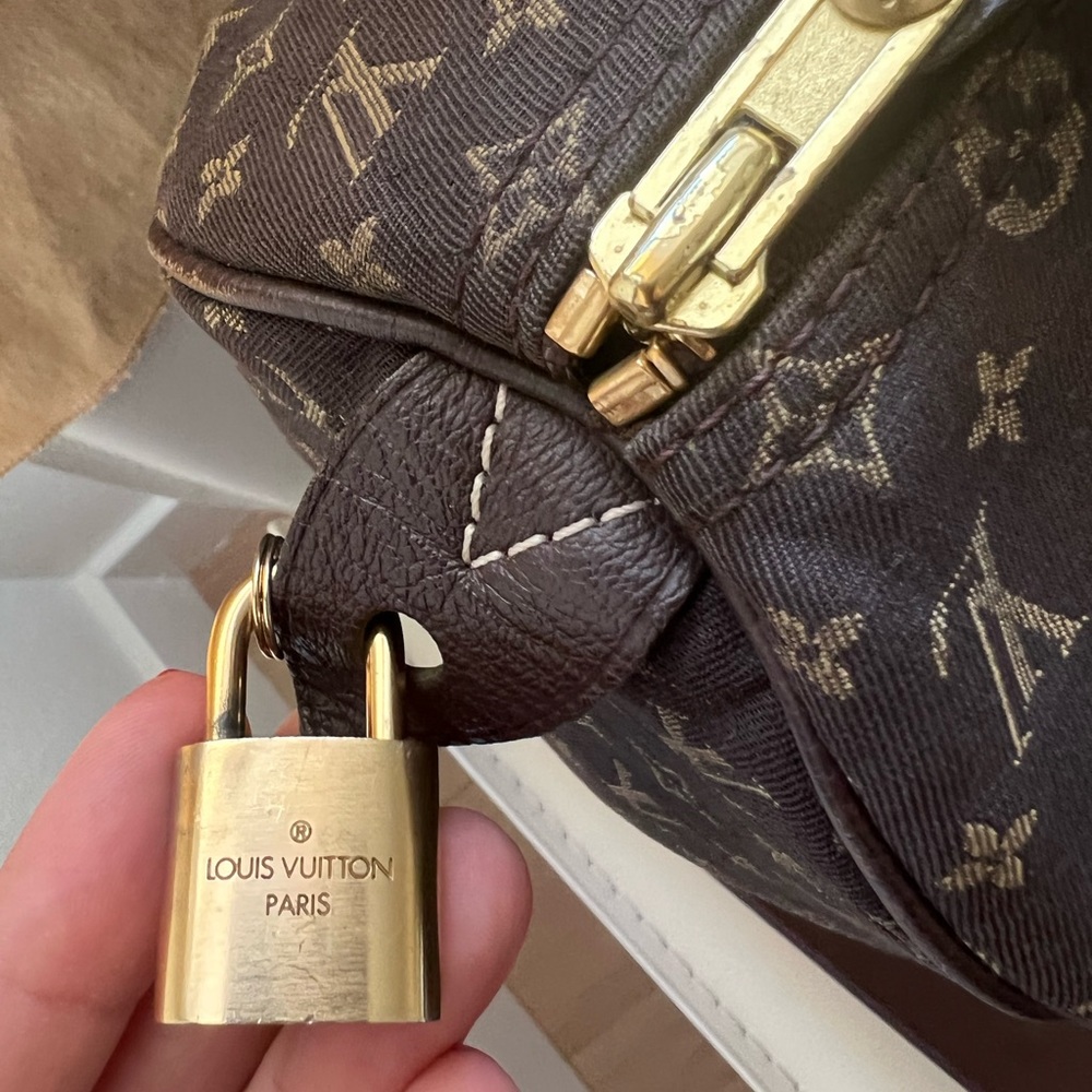 Louis Vuitton Monogram Mini Lin Croisette Speedy 30 Satchel - Picture 11 of 13